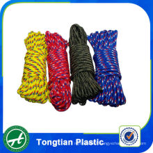 Toutes sortes de pp / pe / polyester / nylon 2-40 mm tordu / corde tressée de couleur de haute résistance